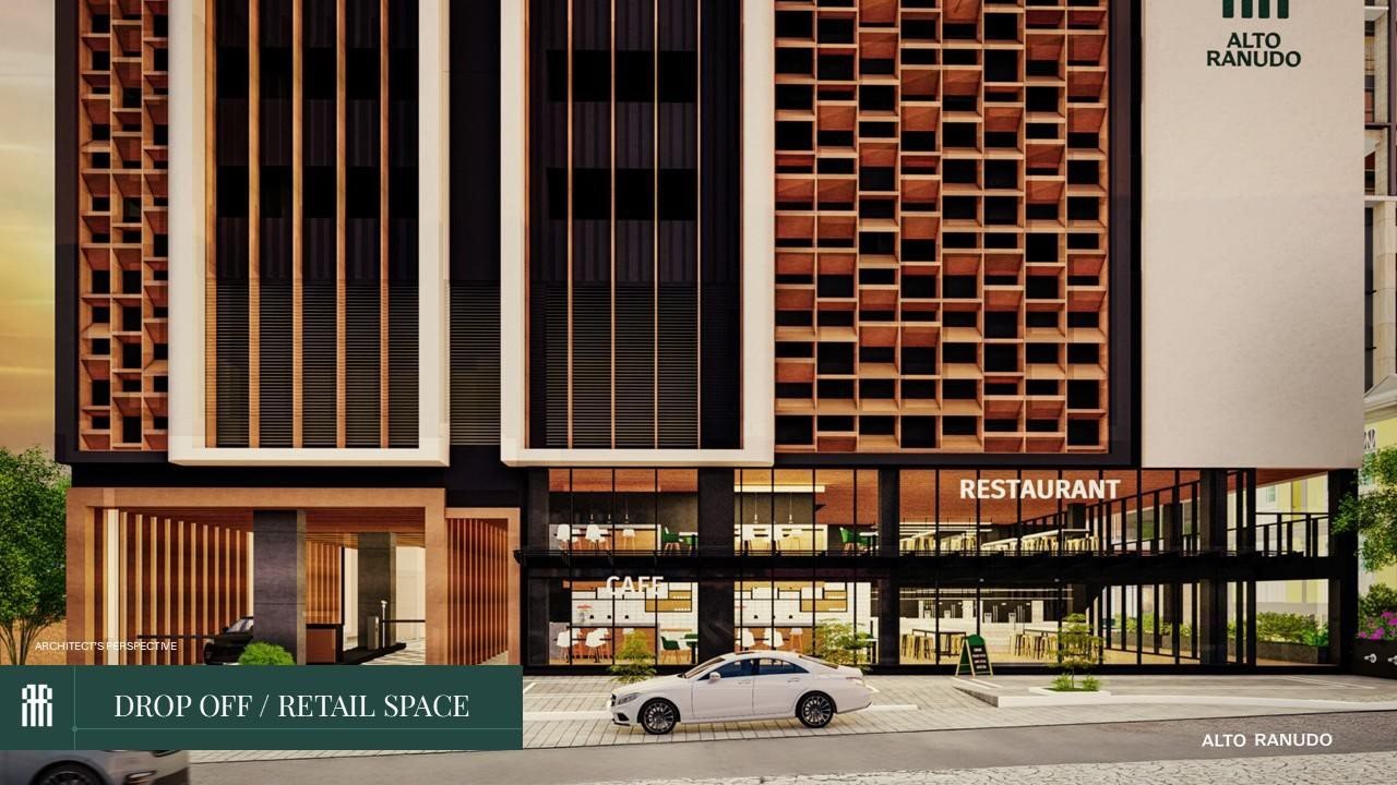 Ground-floor drop-off and retail